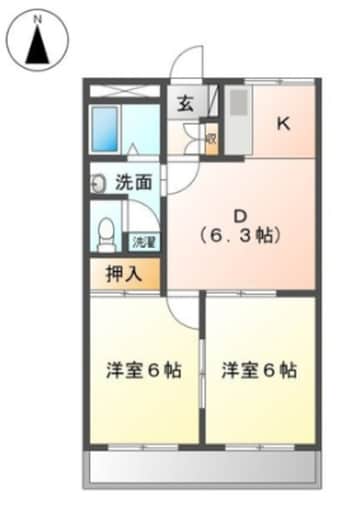 間取図 東海道新幹線（東海）/新富士駅 徒歩5分 1階 築27年