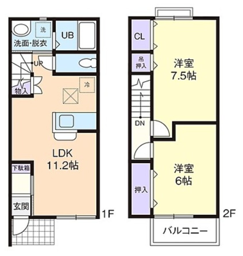 間取図 身延線/西富士宮駅 徒歩57分 1階 築17年