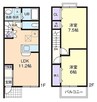 身延線/西富士宮駅 徒歩57分 1階 築17年 2LDKの間取り