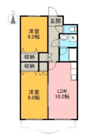 間取図 岳南電車/吉原本町駅 徒歩41分 1階 築20年