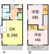 御殿場線（静岡県内）/御殿場駅 バス:12分:停歩37分 0階 築23年 2DKの間取り