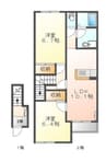 東海道本線/富士駅 バス:20分:停歩5分 2階 築16年 2LDKの間取り