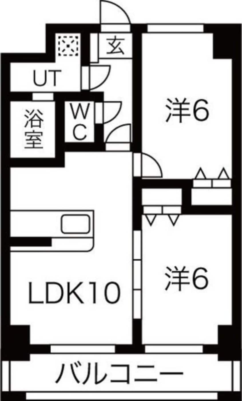 間取図 東海道本線/沼津駅 徒歩12分 2階 築13年