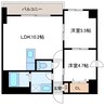 LEE北9条 2LDKの間取り