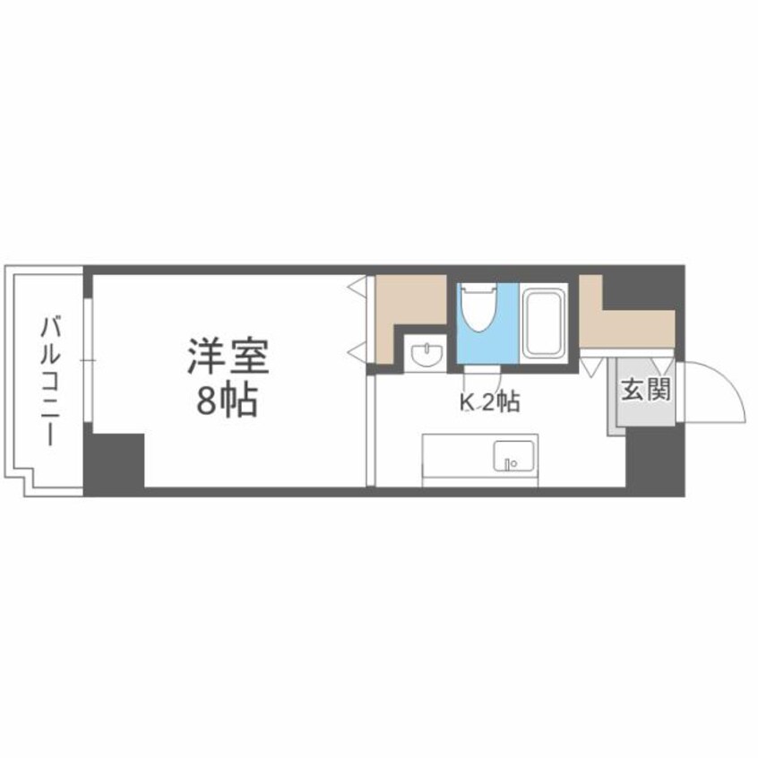 間取図 メゾンクレスト北大前