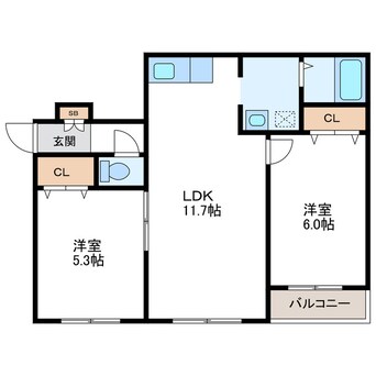 間取図 メゾンクー・ドゥ・クール