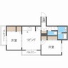 カーム北６条 2LDKの間取り