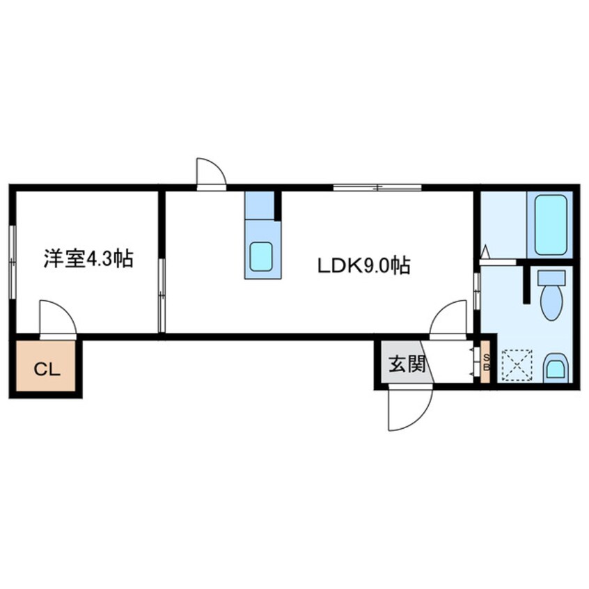 間取図 E-horizon北大前　イーホライズン北大前