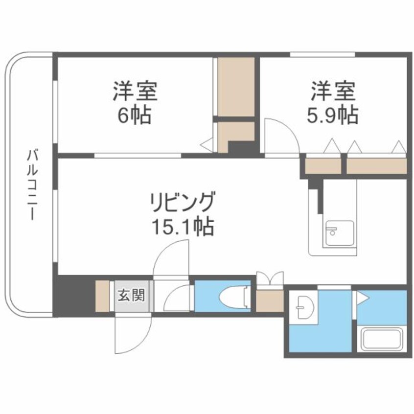 間取図 NORTH　COAT２３ノースコート23