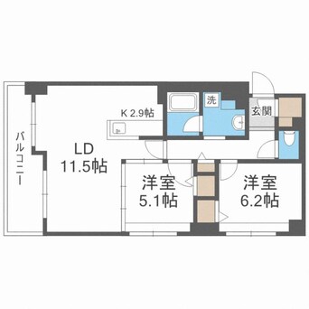 間取図 レジディア北三条