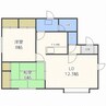 第3林マンションB 2LDKの間取り