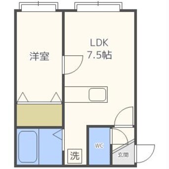 間取図 クルーズハウス東区役所前