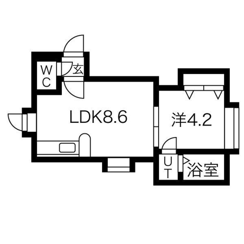 間取図 メノアージュ北大前