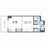 ターフサイド桑園 1DKの間取り