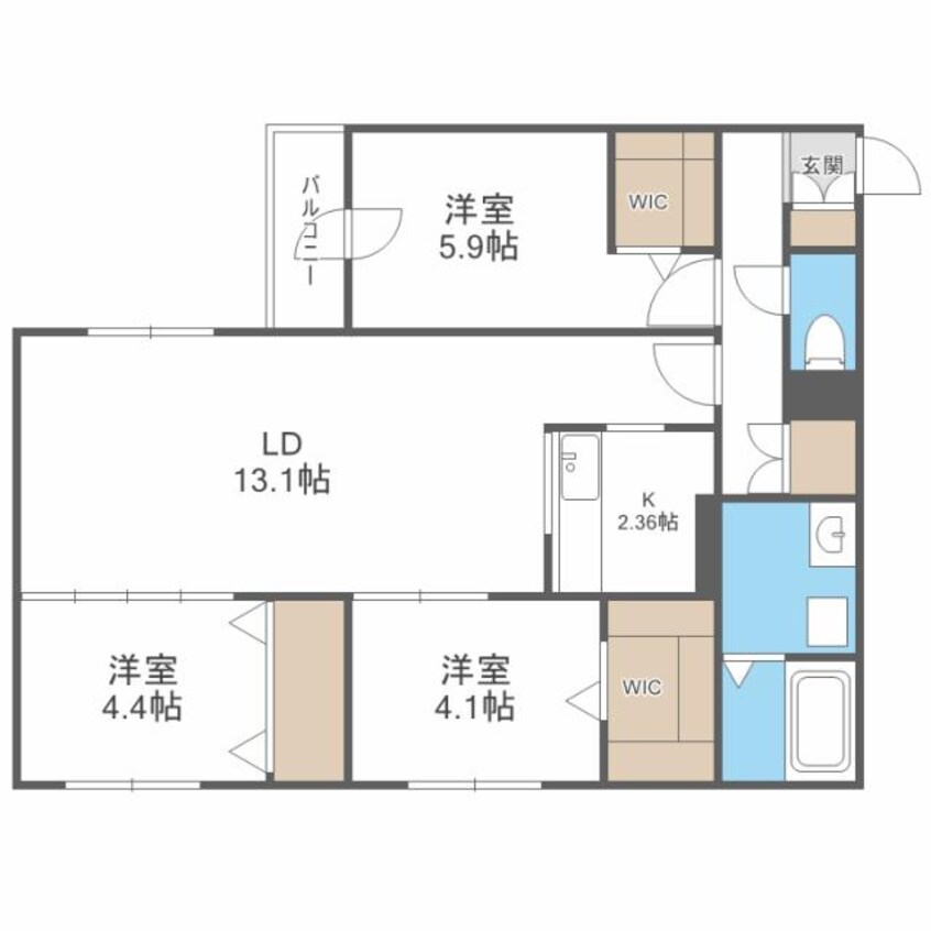 間取図 アルファスクエア北12西3