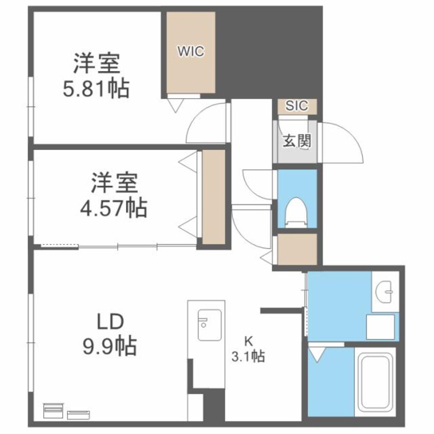 間取図 パレス楸　パレスヒサギ