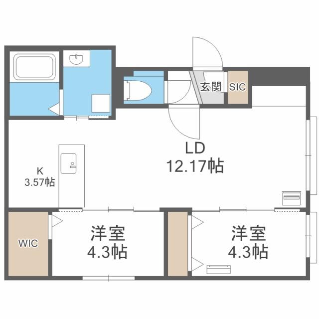 間取り図 パレス楸　パレスヒサギ