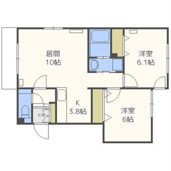 間取図 グランメール八軒7東