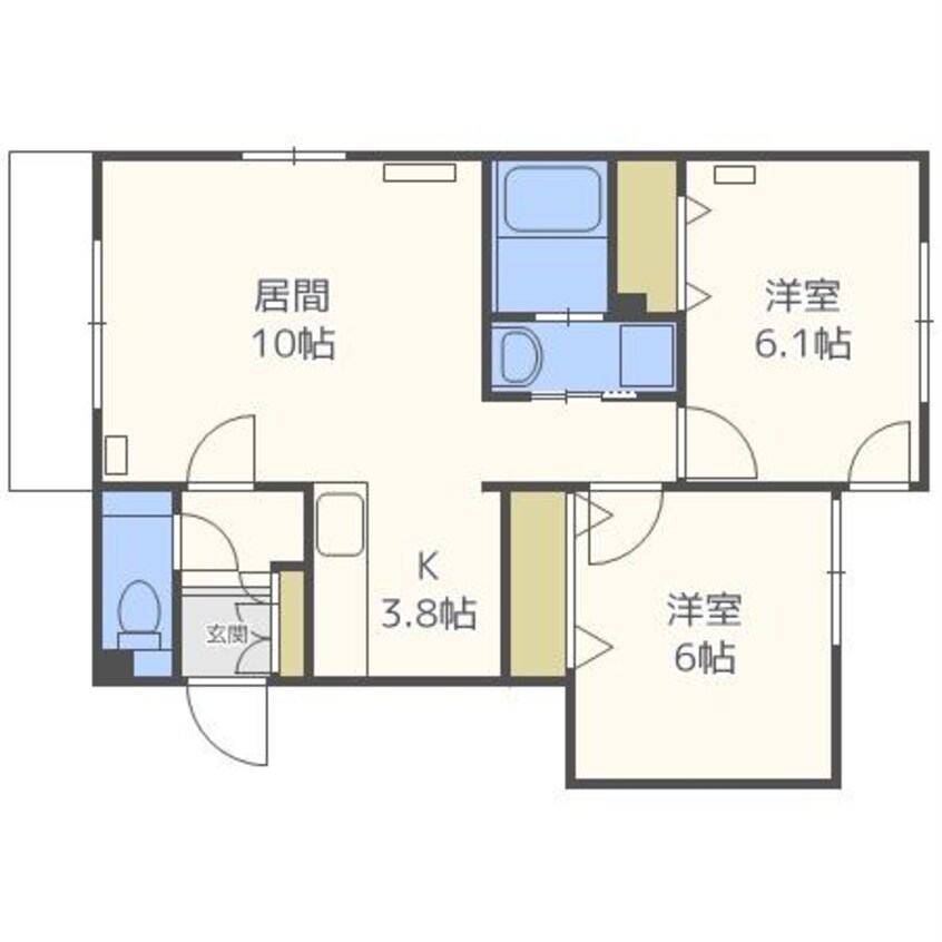 間取図 グランメール八軒7東