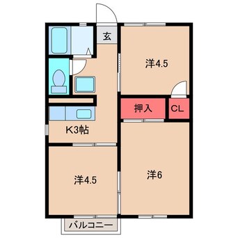 間取図 コーポタニ