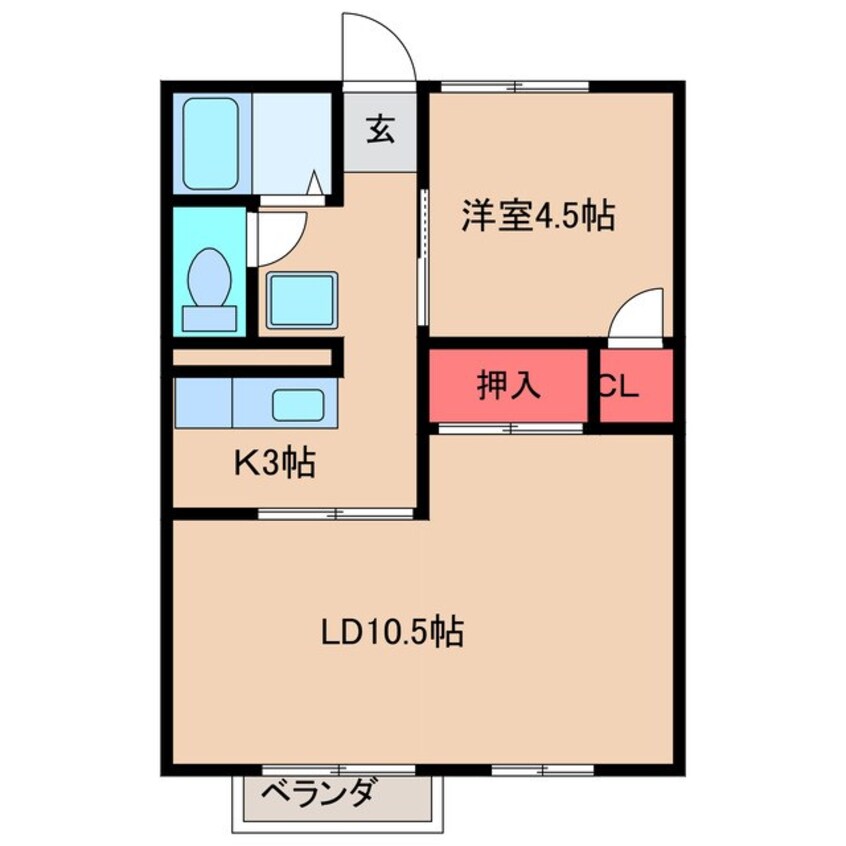 間取図 コーポタニ