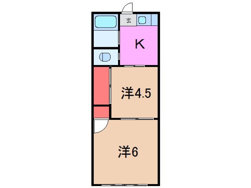 間取図 コーポ北浦