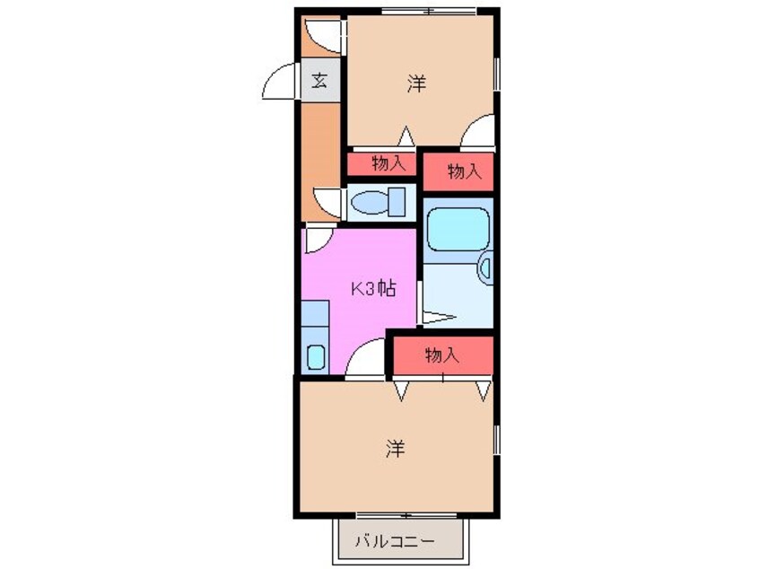 間取図 サンリッチハイツ牛久