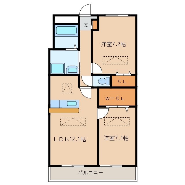 間取り図 ルネス牛久