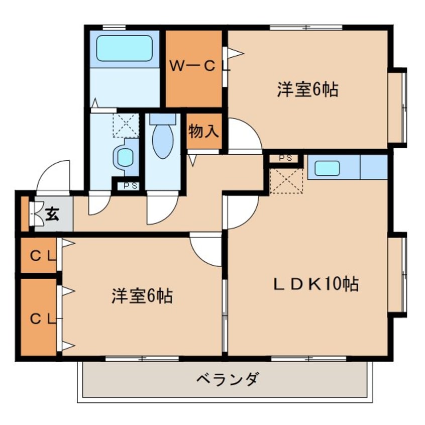 間取図 Floral garden Ushiku minami C棟