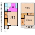 テラスハーミットBの間取図