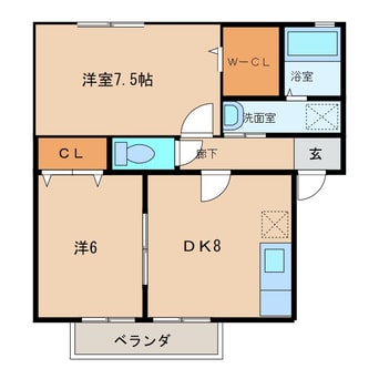 間取図 Floral garden Ushiku　minami　E棟