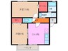 Floral garden Ushiku　minami　E棟 2DKの間取り