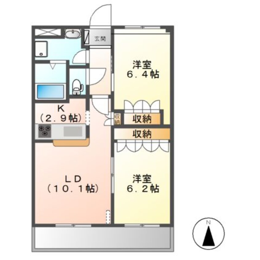 間取図 Ｗｅｓｔ　Ｓｉｄｅ　ひたち野