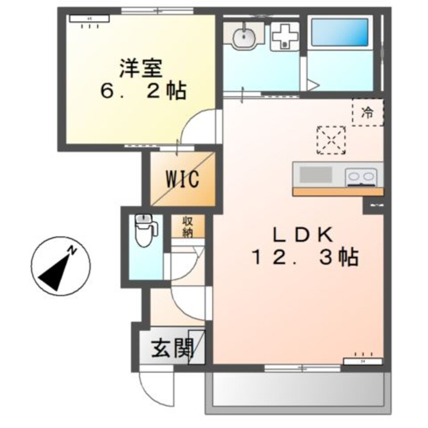 間取図 仮）阿見町荒川本郷新築アパート