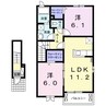 グランソレイユ 2LDKの間取り