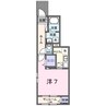 コルティーレII 1Kの間取り