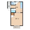 壱番館（高見原） 1DKの間取り