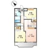 メルヴェール 2LDKの間取り