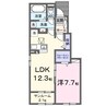 ウエスト　Ｂ 1LDKの間取り