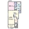 レジデンシアＢ 1LDKの間取り