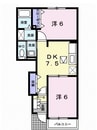 ソレアードホソヤＤ 2DKの間取り
