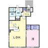 グリーンハイツ高見原II弐番館 1LDKの間取り