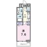 フォレスト佐貫 1Kの間取り