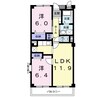 ハーヴェスト　２１ 2LDKの間取り