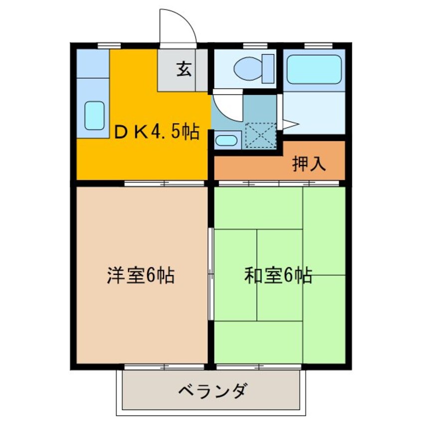 間取図 シティハイツ田園