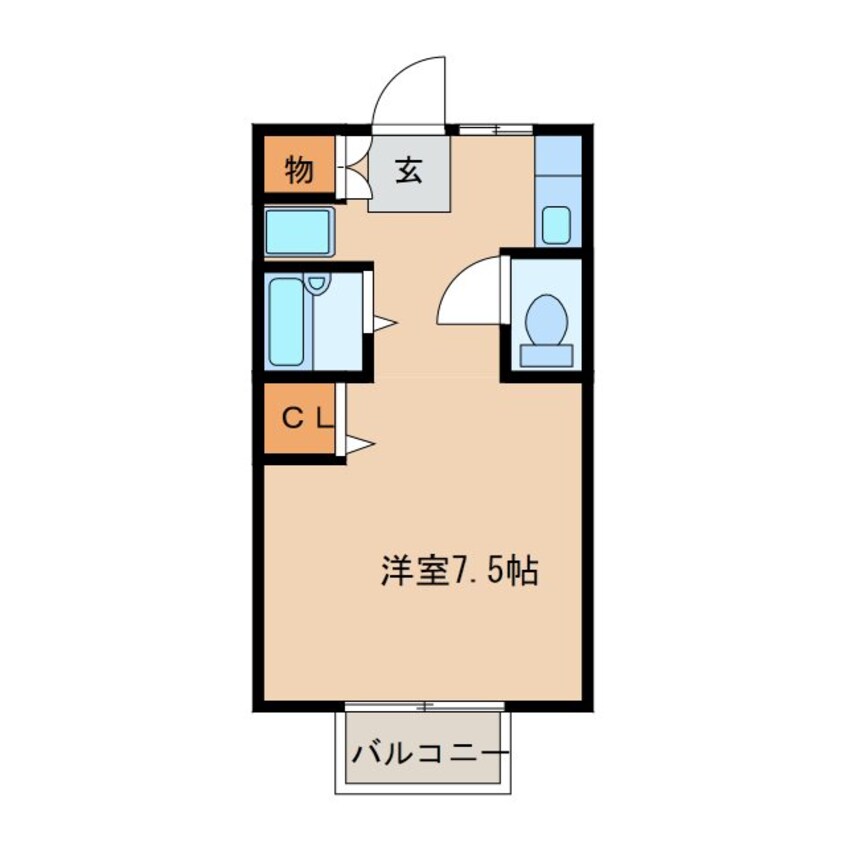 間取図 コーポキャロルD棟