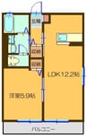 フロンティアエステート 1LDKの間取り