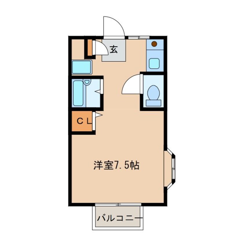 間取図 コーポキャロルE棟