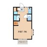 コーポキャロルE棟 1Rの間取り