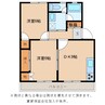 中高津アーバンハイツB 2LDKの間取り
